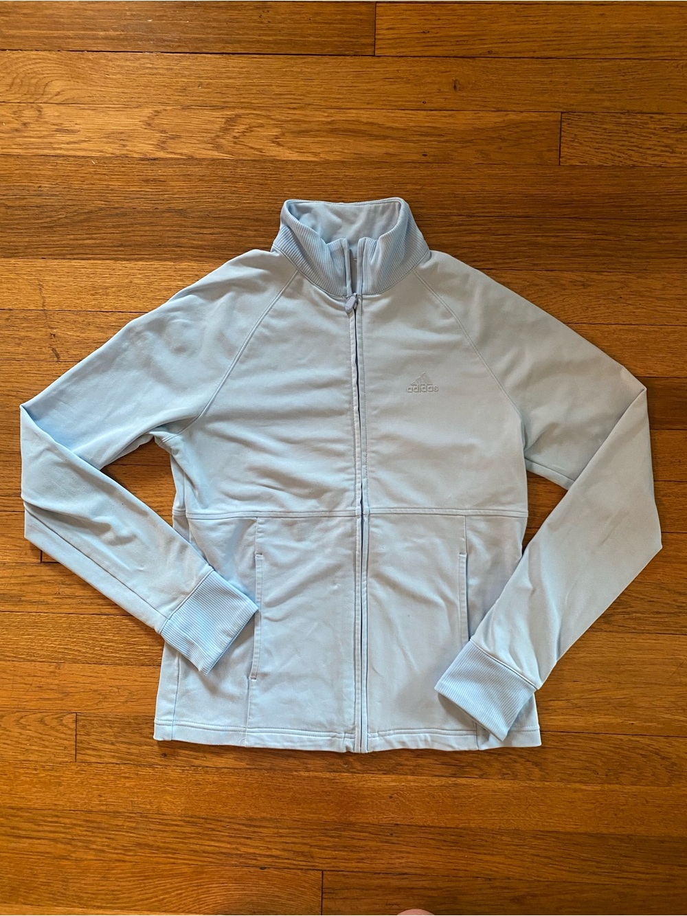 adidas Women's climalite Pale Blue Full-Zip Jacket